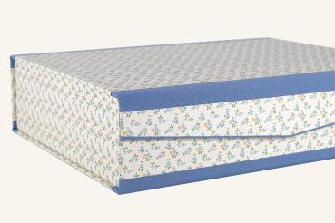 Blau gelbe  Aufbewahrungsbox "Marie", Sammelbox